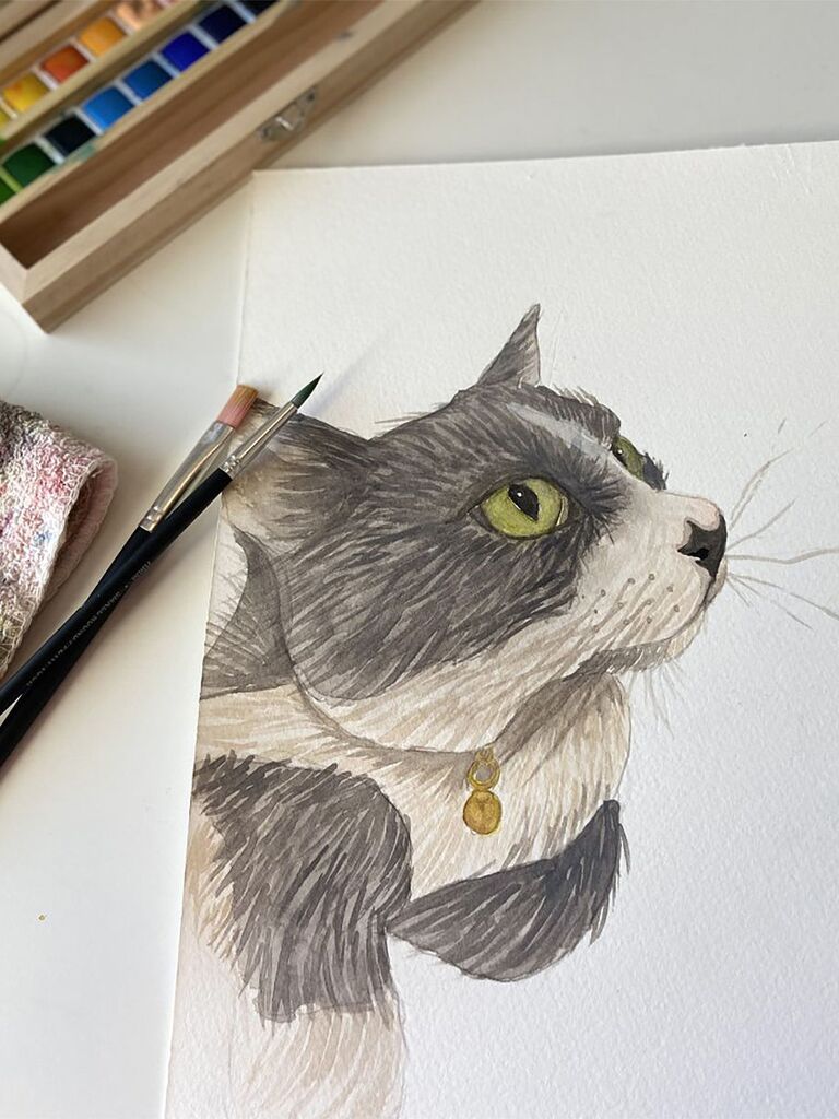 Pet painting virtual class creative and unique gift for wife