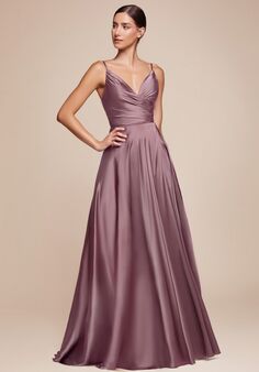 Ladivine 7485 V-Neck and Plunge Bridesmaid Dress