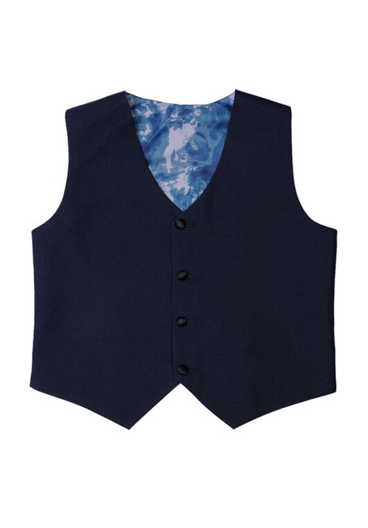Little Tuxedos "Prodigy" Kids Navy Tuxedo (5-Piece Set) Flower Girl Dress and Ring Bearer Outfit - 2