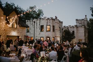 Casual Outdoor Reception on Castle Lawn