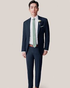 Birdy Grey Suits Taylor Suit in Navy Blue Tuxedo