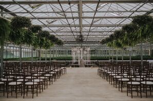 Greenhouse Wedding Ceremony at Possum Run Greenhouse