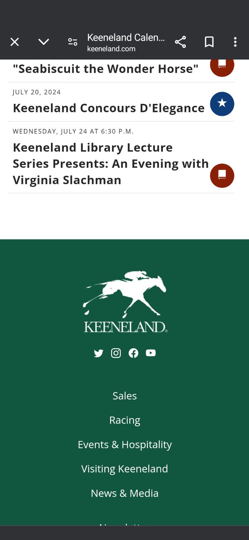 Picture of Keeneland Spring Meet