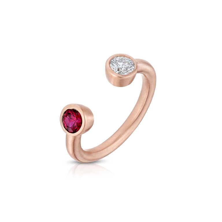  Lauren Addison Open Ruby and Diamond Engagement Ring