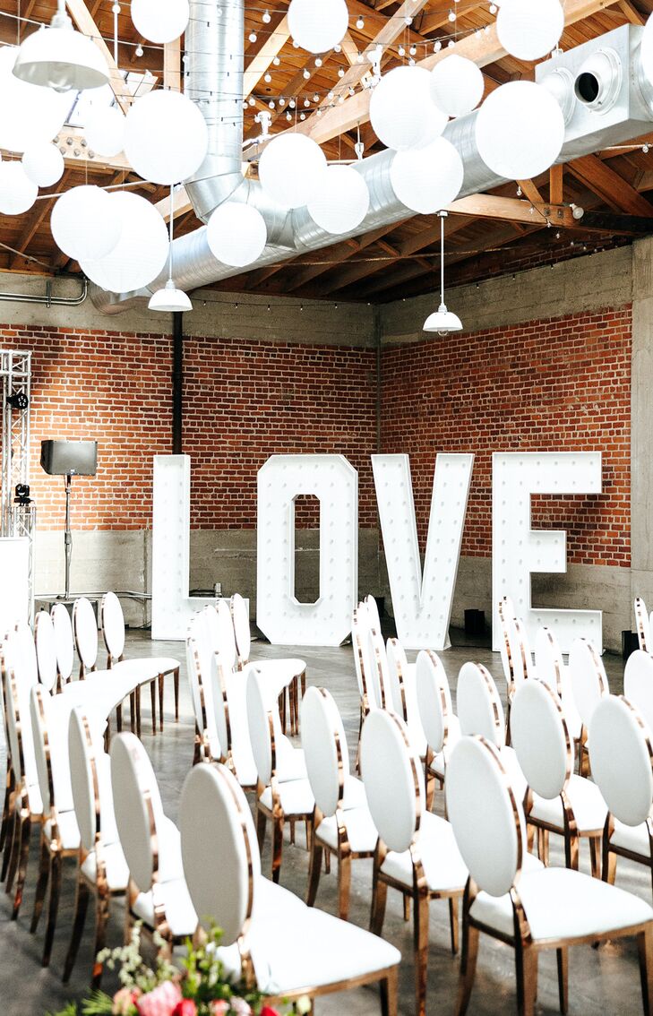 Marquee Letters for Reception at Sandbox in San Diego, California