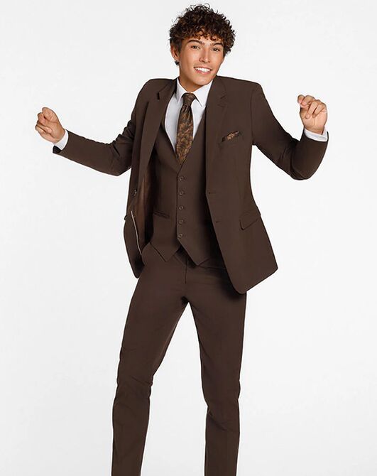 BLACKTIE METRO Chocolate Wedding Suit Brown Tuxedo - 2