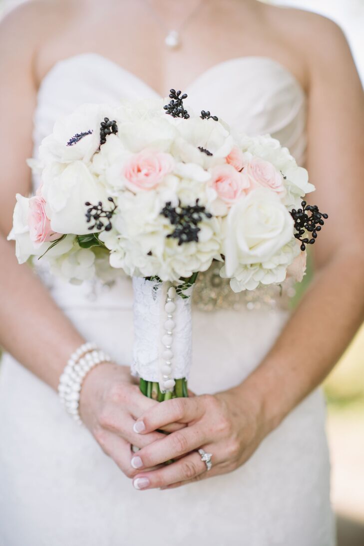Timeless Rose Bouquet with Lace Button Wrap