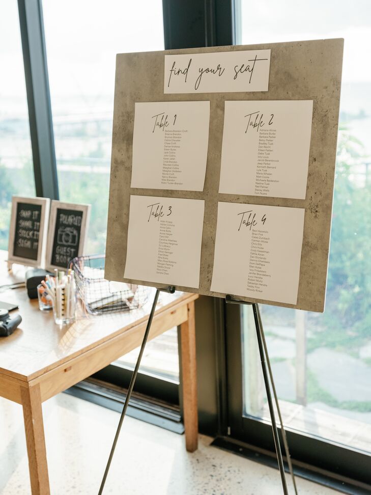 Simple Seating Chart at Brooklyn Grange Farm in New York