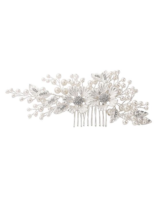 AW Bridal AW BRIDAL Wedding Hair Clip Rhinestones Hair Comb Flower Girl Bridal Hair Barrette Crystal Wedding Hair Accessories for Brides (Silver) Silver Pins, Combs + Clip - 1