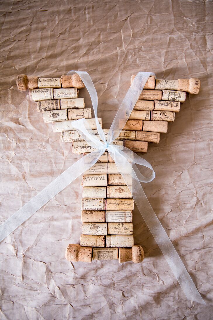 DIY Wine Cork Monogram Wedding Decoration
