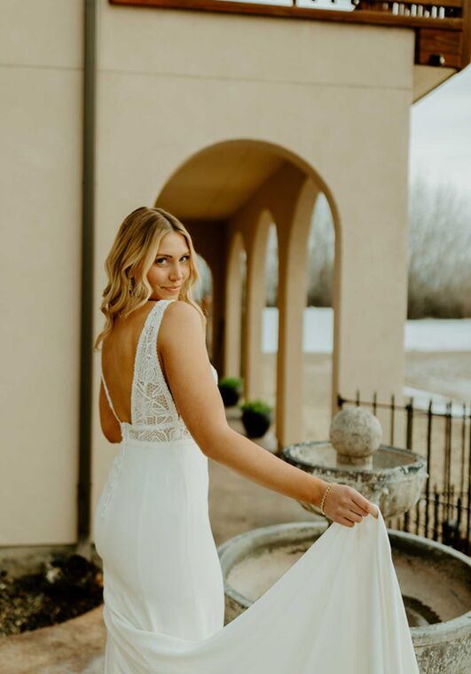 Stella York 7717 Column Wedding Dress - 2
