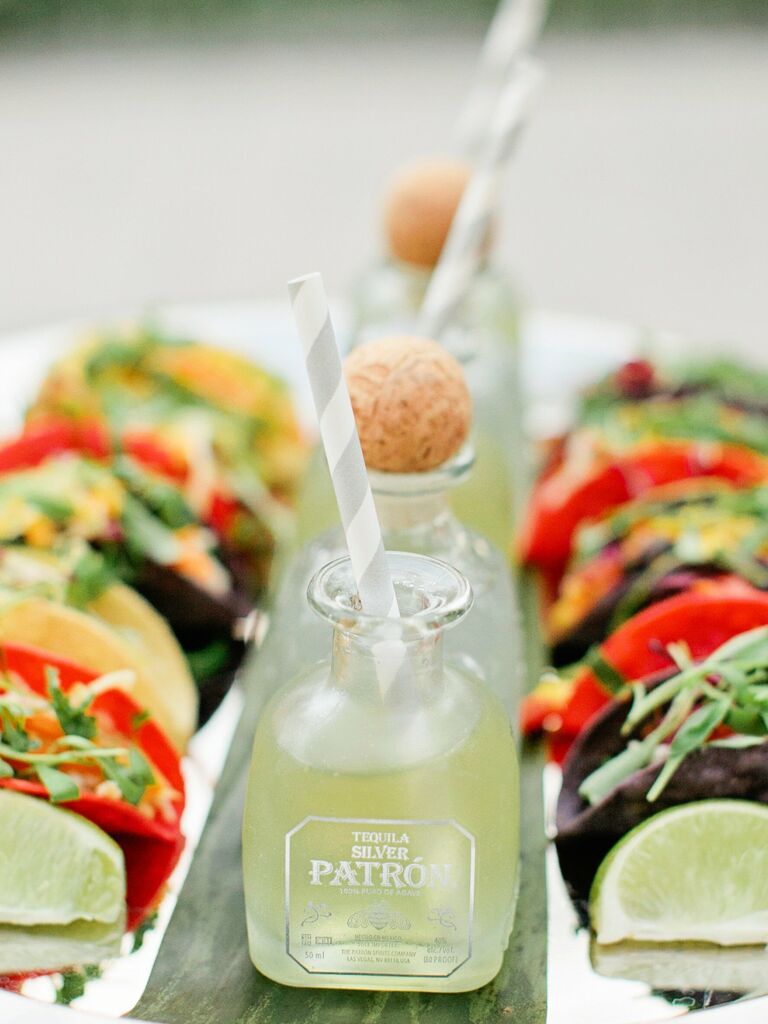 wedding menu tacos and margs