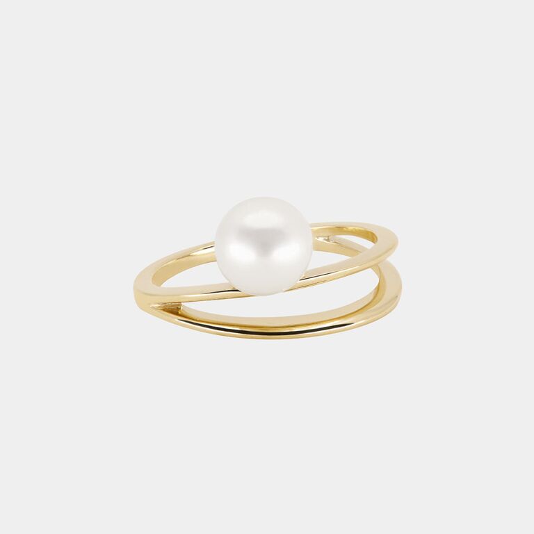 Natasha Schweitzer Double Band Pearl Ring