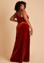 Birdy Grey Kira Dress in Velvet Burnt Orange One Shoulder Bridesmaid Dress - thumbnail - 2