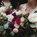 Modern Bouquet with Peonies, Roses and Eucalyptus Leaves