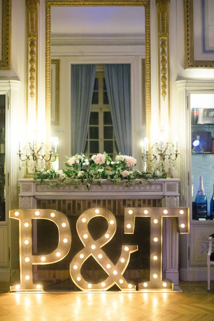 Oversize Initial Marquee Lights