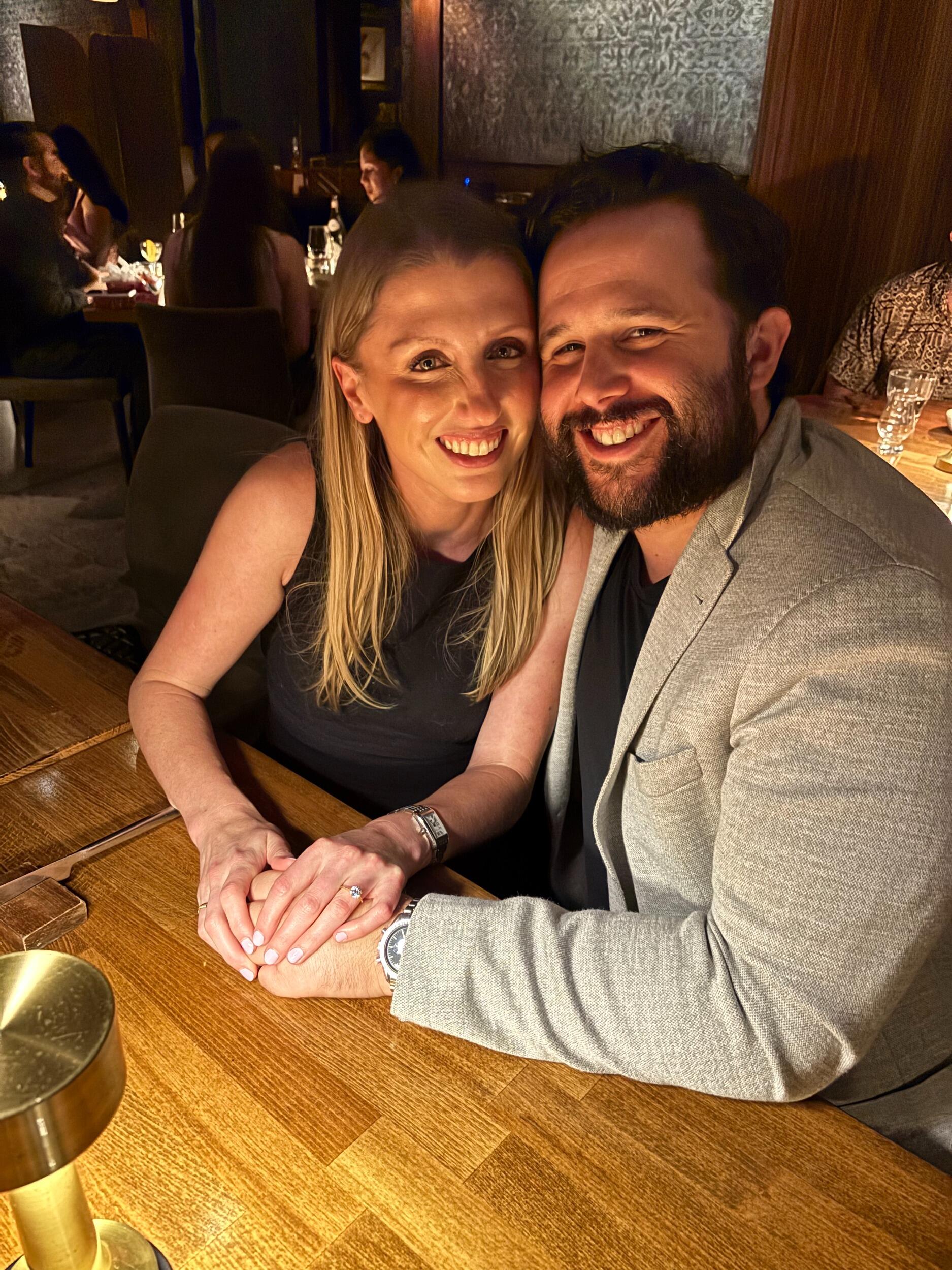 Verse with the family after getting engaged. Check out that bling!