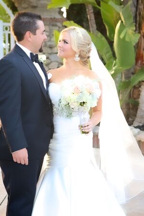 Ivory Wedding Dress with Crystal Belt