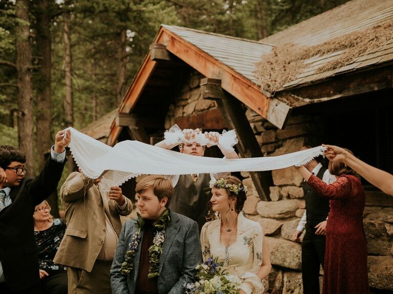 Couple incorporates a cultural tradition into their wedding ceremony. 