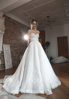 Olivia Bottega Floral Lace Wedding Dress Blum A-Line Wedding Dress