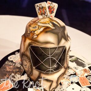 Goalie Helmet Groom's Cake