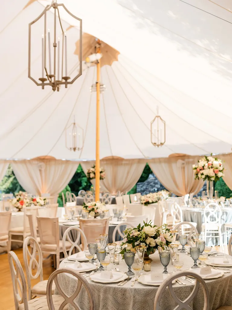 Gold Chandeliers wedding lighting idea