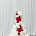 Five-Tier Wedding Cake With Red Roses