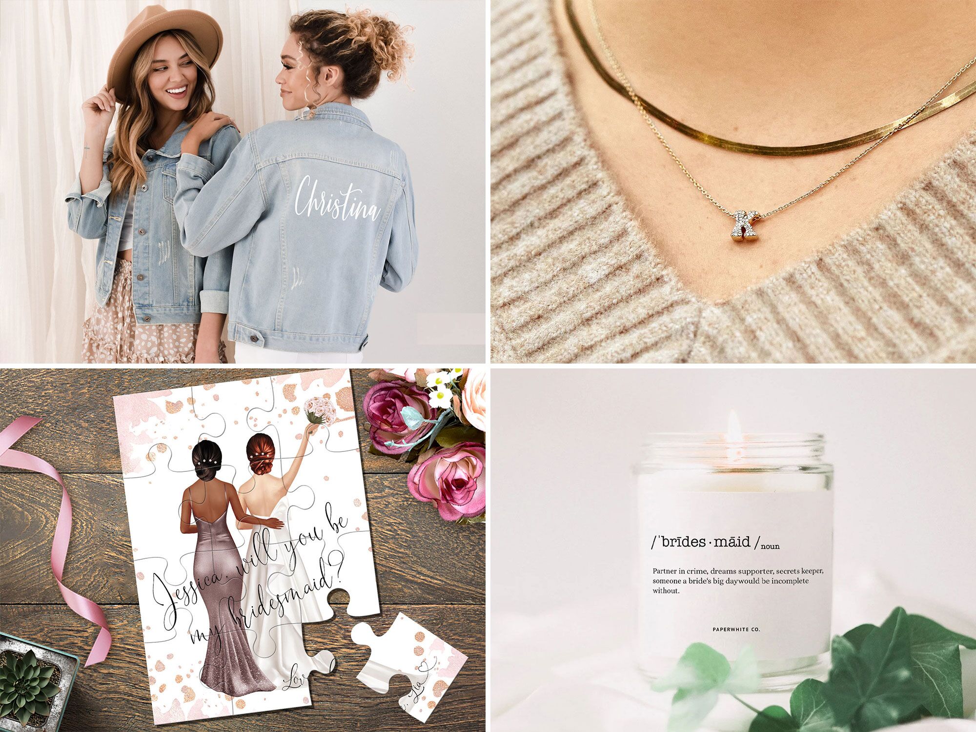 Bridesmaid proposal gift and card ideas