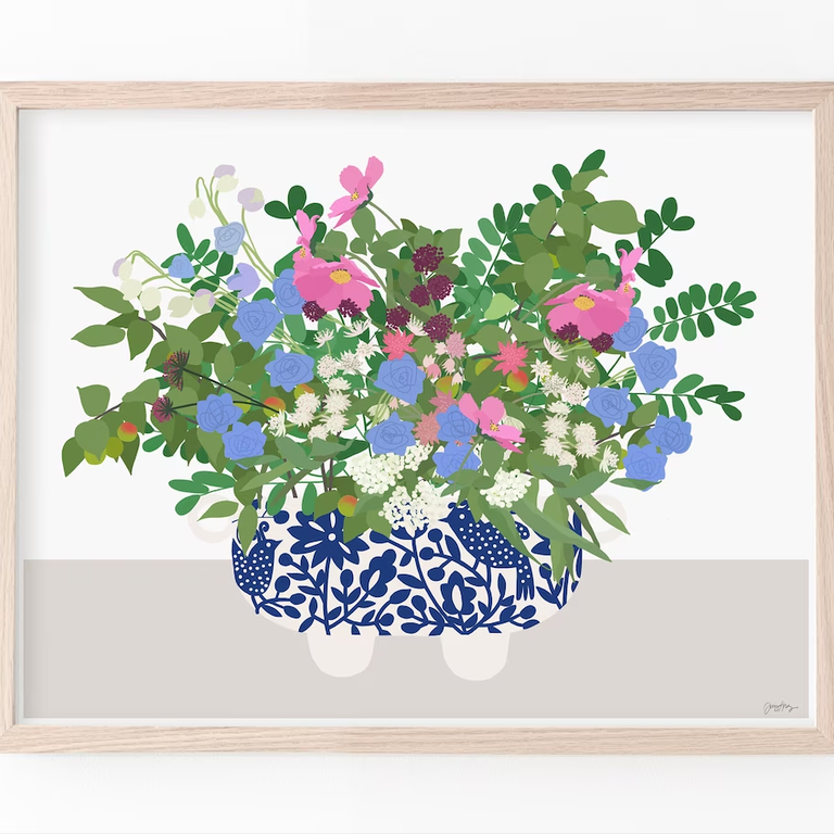 Lovely painting of cosmos flowers
