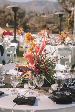 Pink and Orange Tropical Flower Arrangement