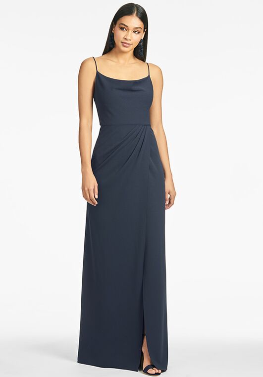 Sachin & Babi Paulina Gown - Navy Scoop Bridesmaid Dress - 2