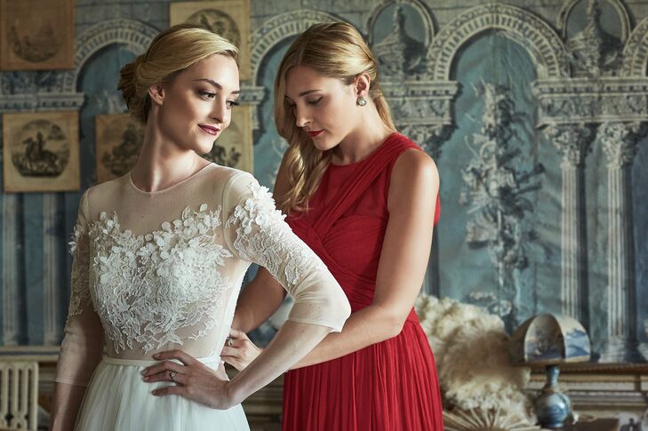 "I loved photographing the bride getting ready—the rooms are amazing," photographer Jules Bower says. "It's like being part of a film set."