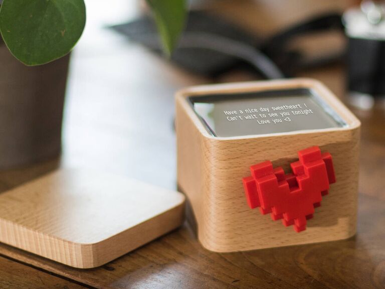 Digital love note heart messenger gift for fiance
