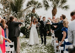 Influencer Clara Guillem and Husband Bradley Macciocchi During Recessional