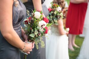Lush Garden Rose Bridesmaid Bouquets