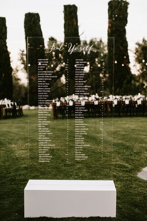 Clear Acrylic Table Assignments