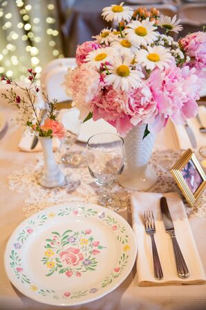 Vintage Pastel Floral Wedding Dinnerware