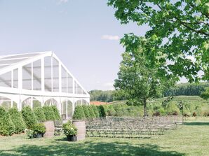 Wedding Ceremony Setup at Market at Grelen in Somerset, Virginia