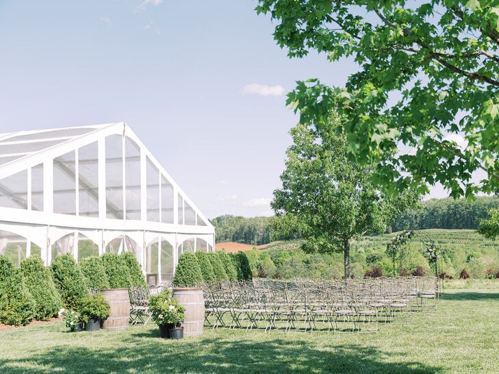 Wedding Ceremony Setup at Market at Grelen in Somerset, Virginia