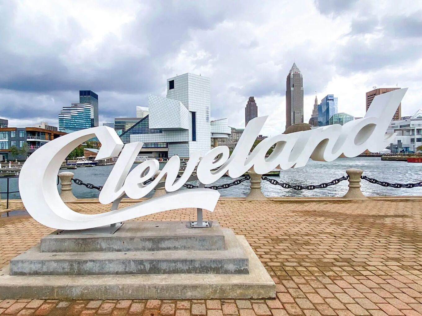 Picture of Cleveland Script Sign - North Coast Harbor