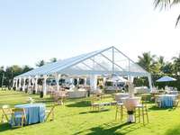 Outdoor tent wedding
