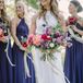 Purple, Pink Hand-Tied Wildflower Bridal Bouquet