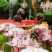 Pink Dining Tables With Gold Chiavari Chairs