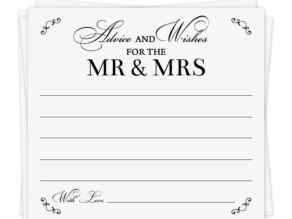 Picture of Wedding Advice Cards