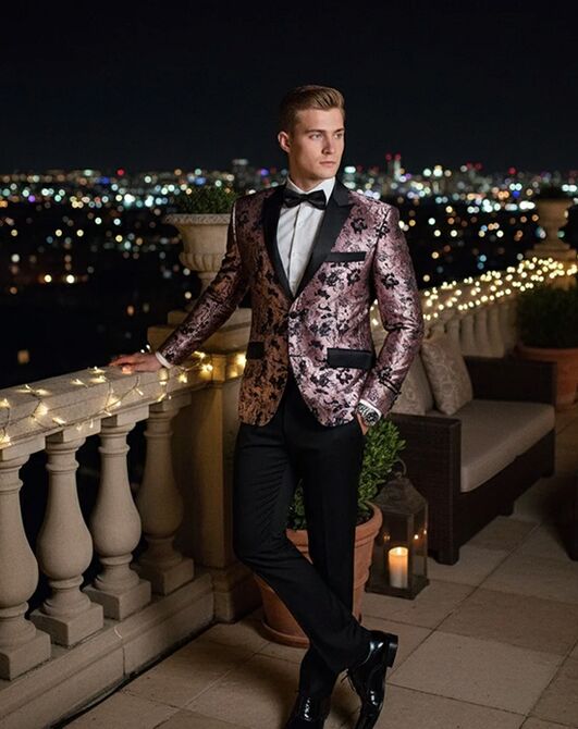 BLACKTIE AMSTERDAM Pink Wedding Tuxedo Pink Tuxedo - 2