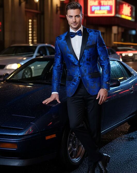 BLACKTIE AMSTERDAM Royal Blue Wedding Tuxedo Blue Tuxedo - 2