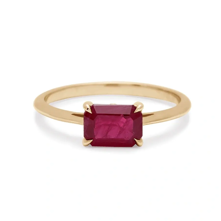  Anna Sheffield East-West Solitaire Engagement Ring 