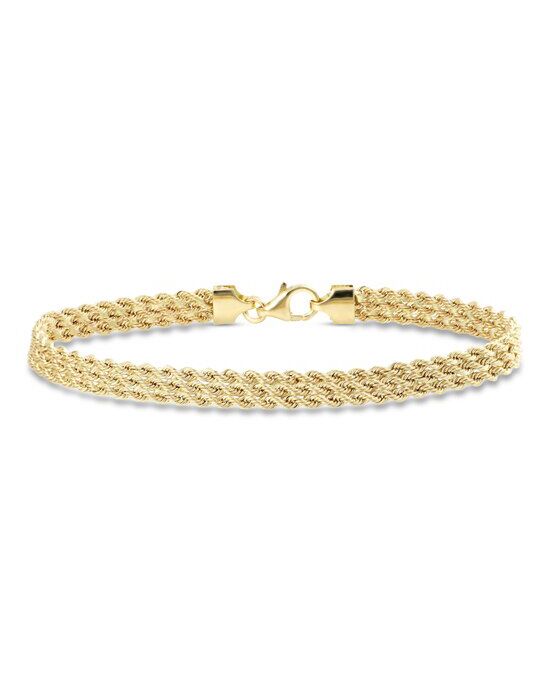 Kay Jewelers Italian Multi Strand Rope Bracelet 14K Yellow Gold 7.5" Wedding Bracelets photo - 1