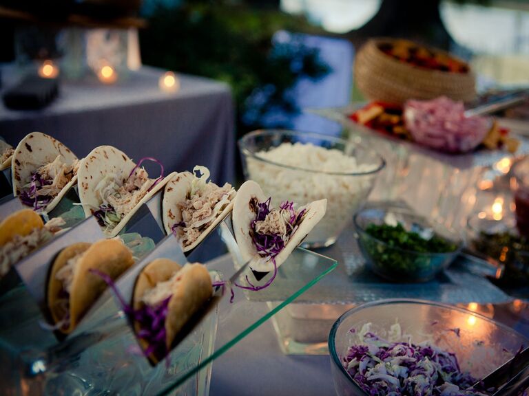 wedding food stations taco