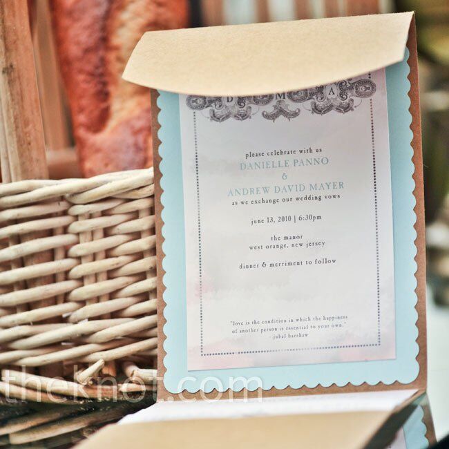Danielle and Andrew designed the invitations themselves using vintage French signs as inspiration.